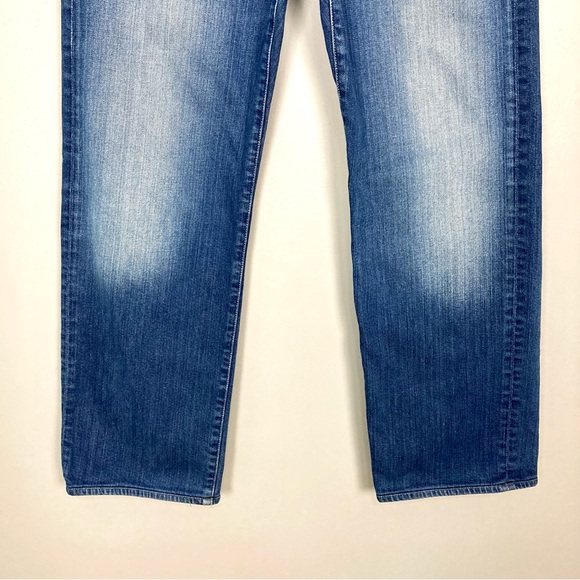 7FAM Relaxed Fit Stretch Jeans Men’s Size 36 Waist Faded Button Fly Designer - Picture 4 of 10